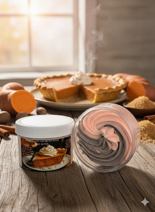 Sweet Potato And Brown Sugar Body Butter (12oz Jars)