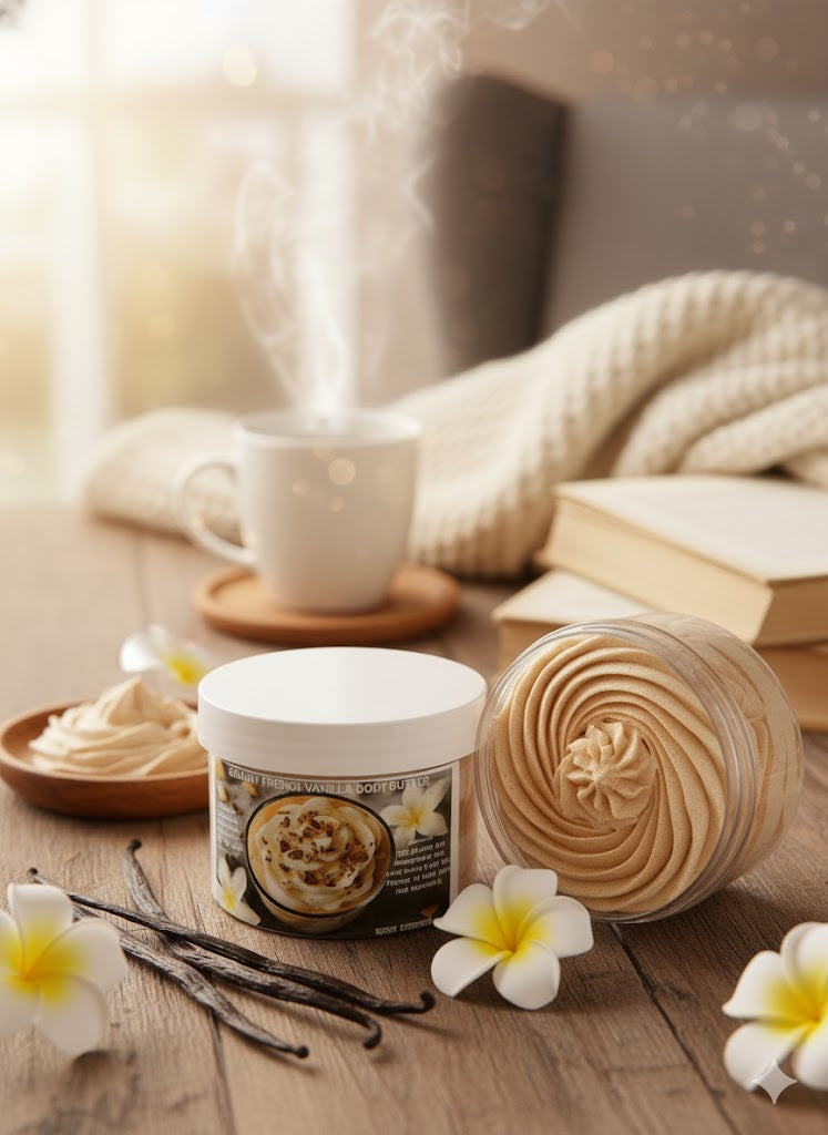 Creamy French Vanilla Body Butter (12 OZ Jars )